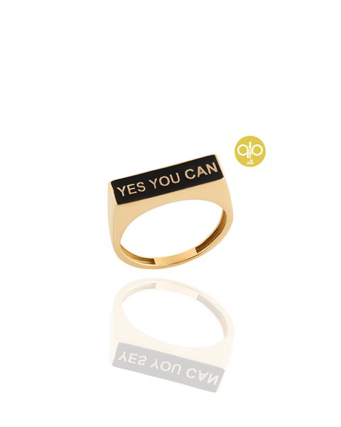 انگشتر طلا YES YOU CAN کدR2327