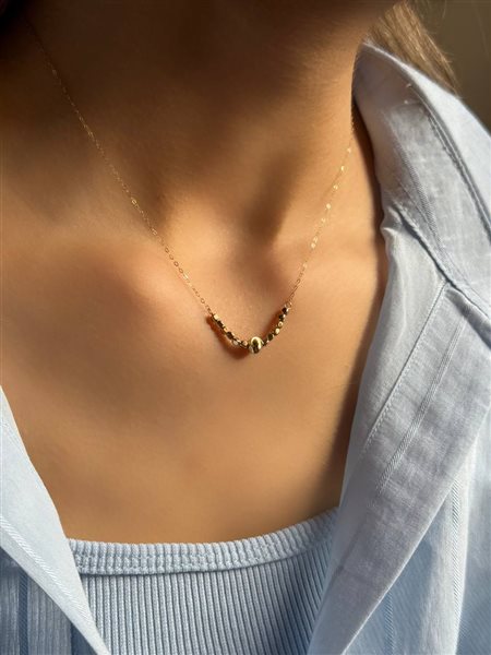 گردنبند طلا گوی کدNC1827