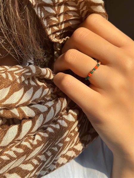 انگشتر طلا گوی کدRS135