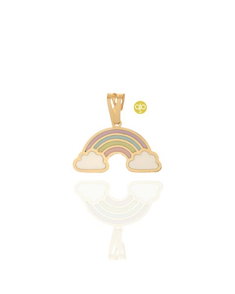 پلاک طلا رنگین کمان کدN3365