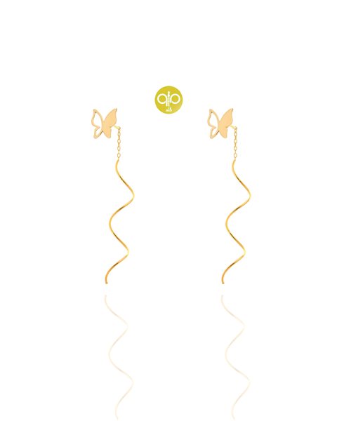 گوشواره طلا پروانه کدE1747