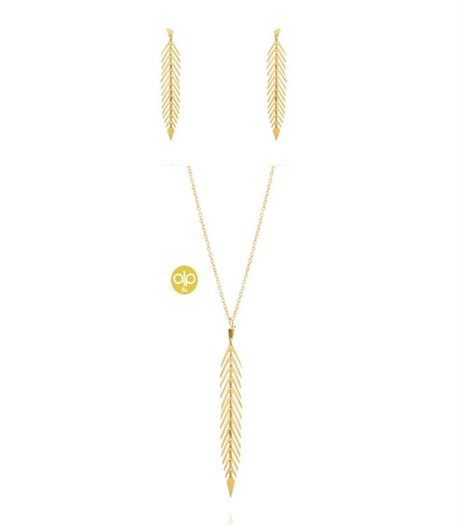 نیم ست طلا خوشه کدST209