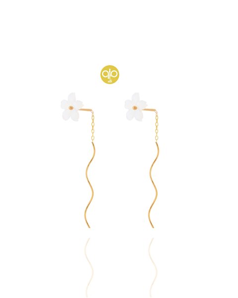 گوشواره طلا گل کدE1756