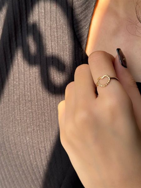 انگشتر طلا قلب کدR2269