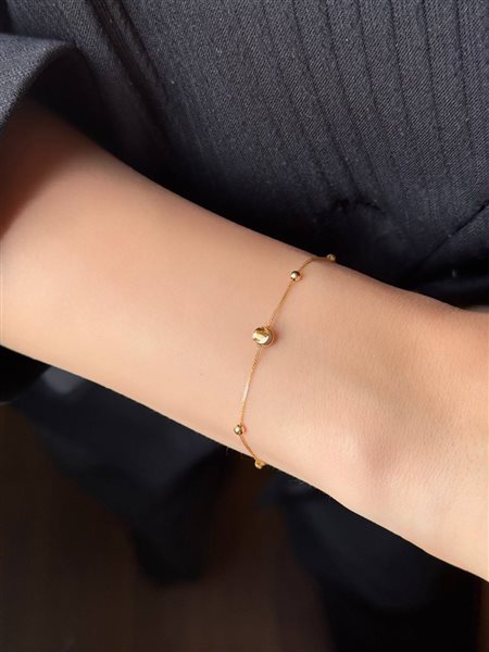 دستبند طلا گوی کدBR2075