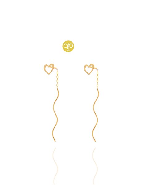 گوشواره طلا قلب کدE1770