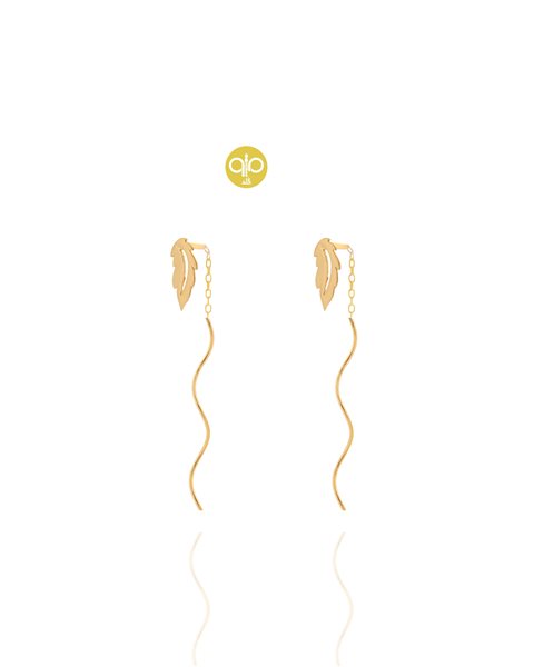 گوشواره طلا پر کدE1771