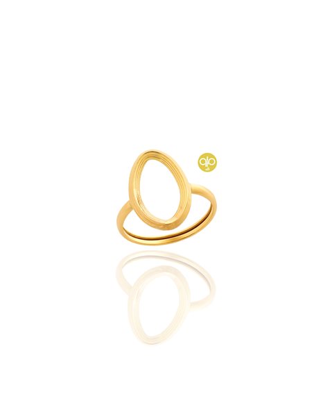 انگشتر طلا بیضی کدR2441