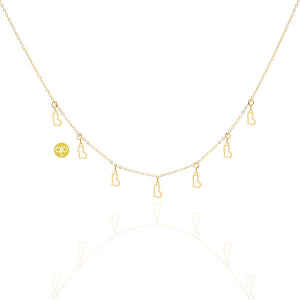 گردنبند طلا قلب سبک کدNC1938