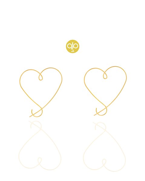 گوشواره طلا قلب کدE1784