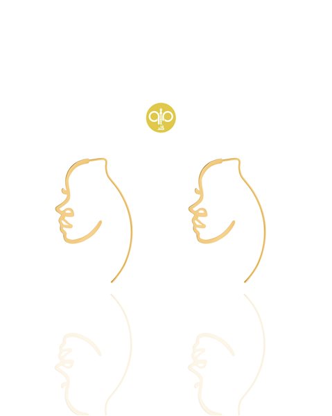 گوشواره طلا رخ کدE1794