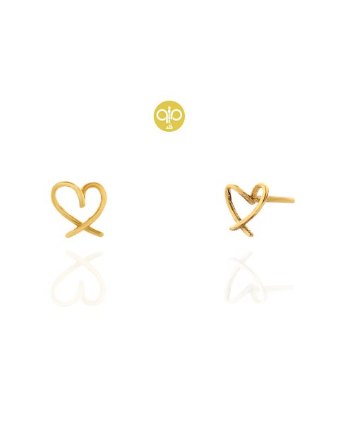 گوشواره طلا قلب کدE1798