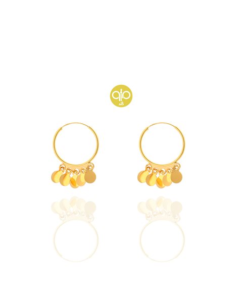 گوشواره طلا پولکی کدE1804