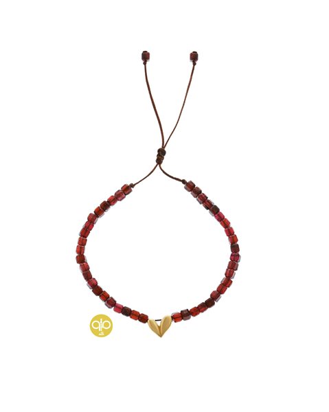 دستبند طلا قلب کدBRS961