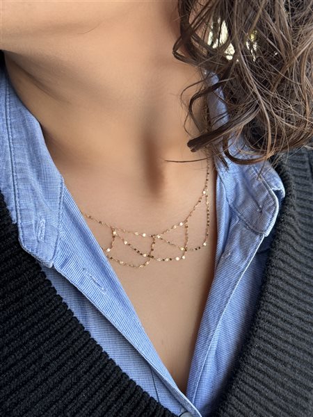 گردنبند طلا پولکی کدNC1957