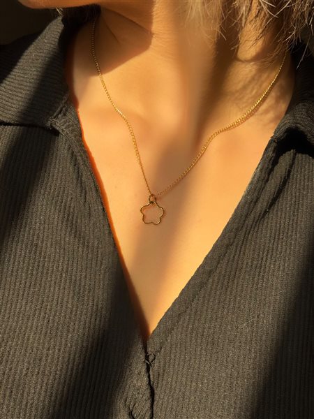 پلاک طلا گل متوسط کدN3498