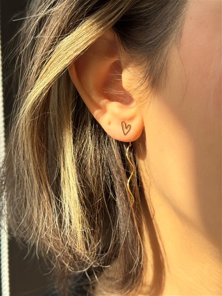 گوشواره طلا قلب کدE1818