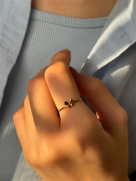 انگشتر طلا گل کدR2452