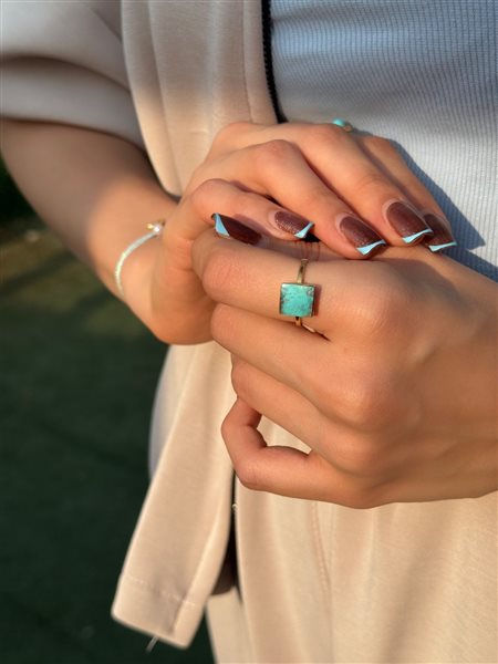 انگشتر طلا فیروزه کدR2607
