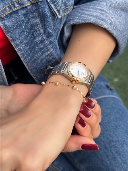 دستبند طلا گوی کدBR2107