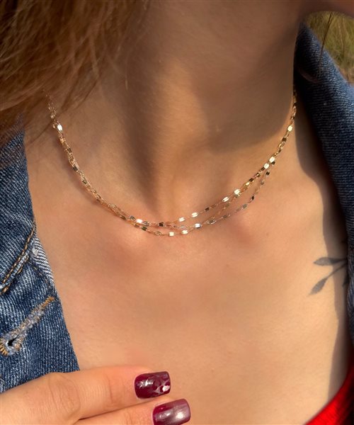 گردنبند طلا پولکی کدNC2094