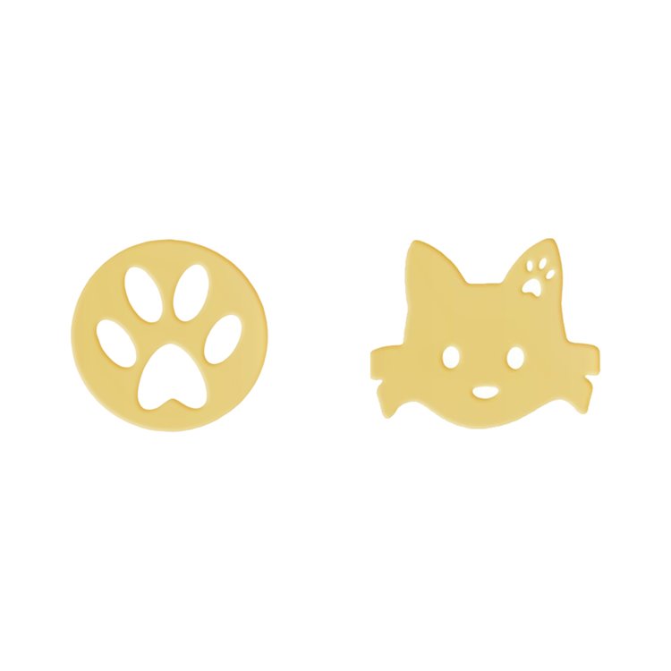 گوشواره گربه و ردپا کدE111
