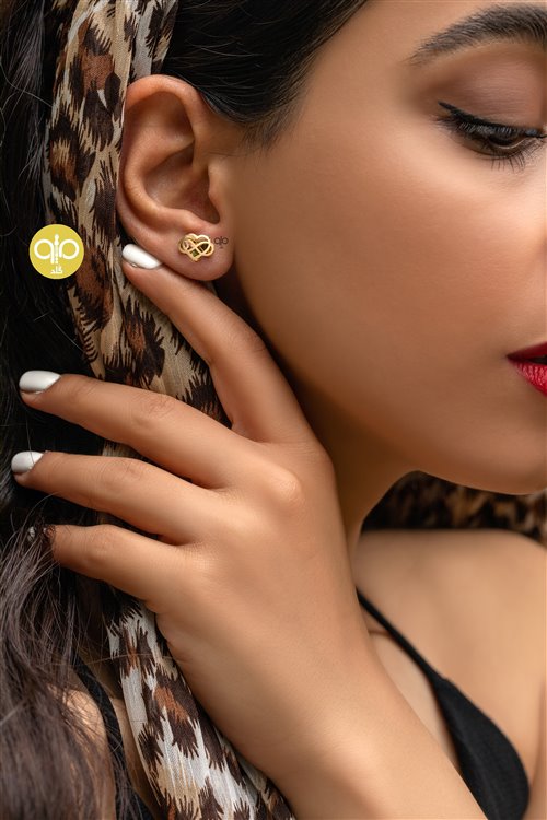گوشواره طلا قلب کدE593