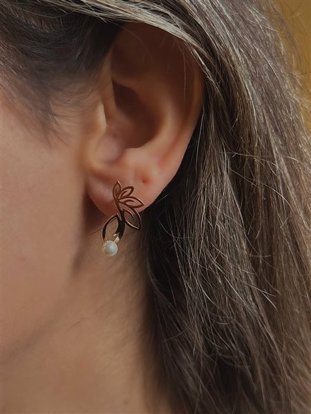 گوشواره طلا گل کدE1366