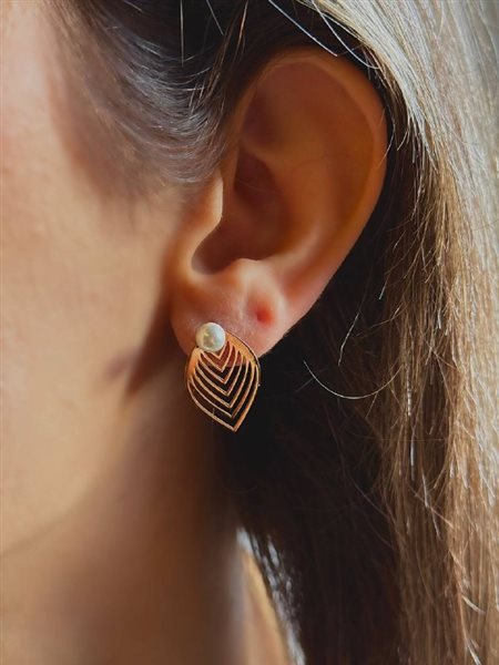 گوشواره طلا برگ کدE1371