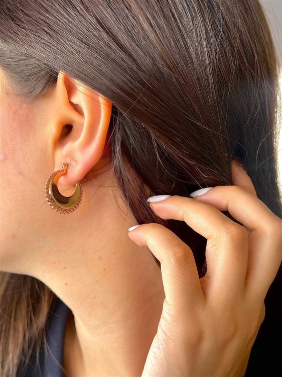 گوشواره طلا حلقه ای کدE1470
