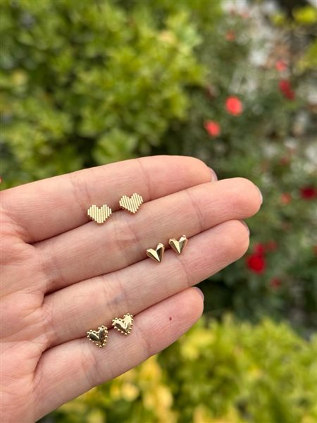گوشواره طلا قلب کدE1519