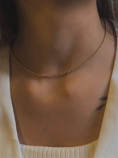 زنجیر طلا طنابی متوسط کدNC1628