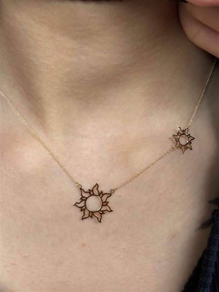 گردنبند طلا خورشید کدNC1650