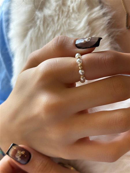 انگشتر طلا گوی کدRS128