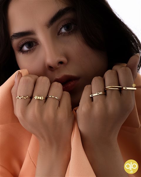 انگشتر طلا قلب کدR2293