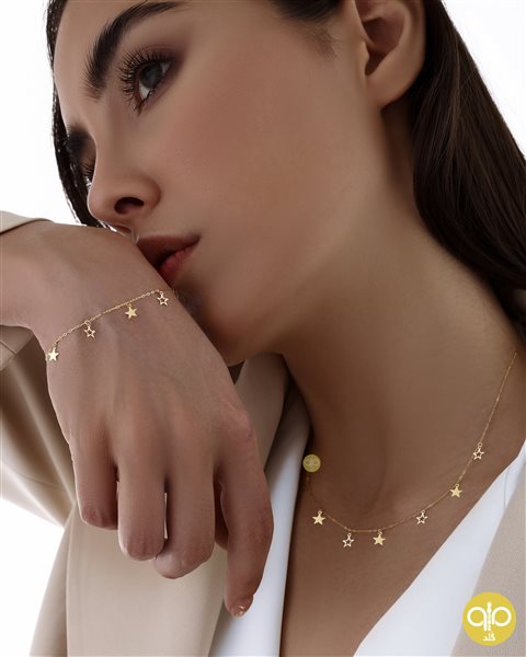 دستبند طلا ستاره سبک کدBR985