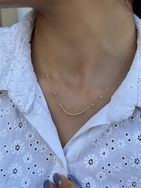 گردنبند طلا گوی کدNC1806
