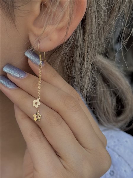 گوشواره طلا گل کدE1700