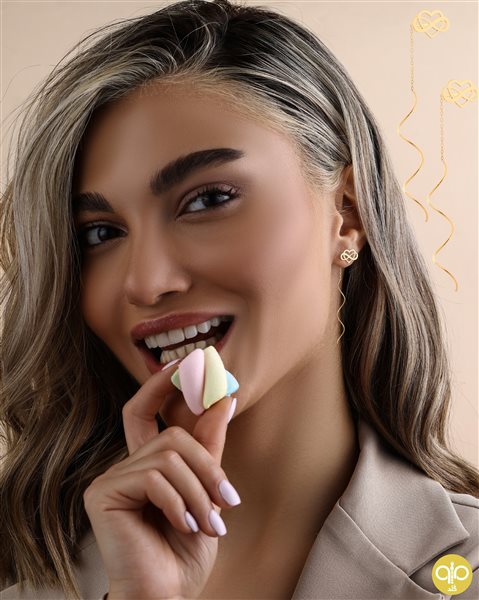 گوشواره طلا قلب کدE1711
