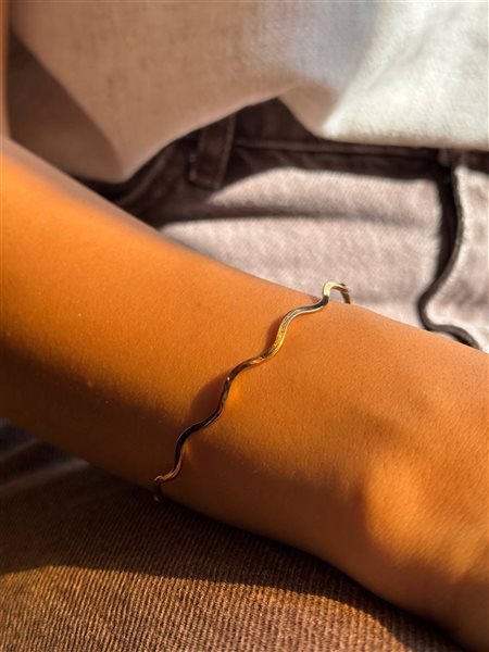 النگو طلا موج سایز 2 کدBA321