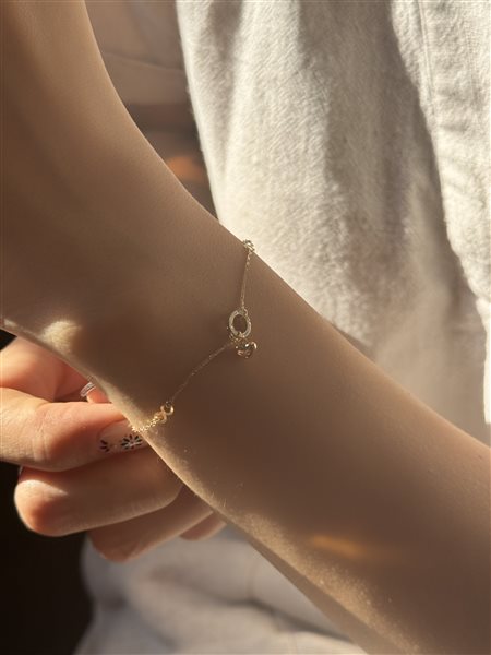 دستبند طلا قلب کدBR2063