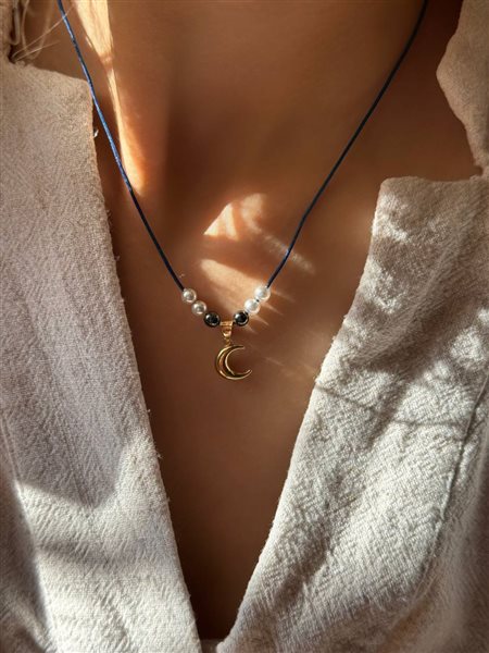 گردنبند طلا ماه کدNS242