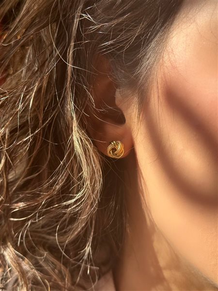 گوشواره طلا گره متوسط کدE1739