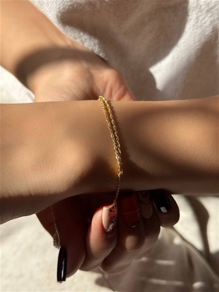 دستبند طلا طنابی کدBR2065