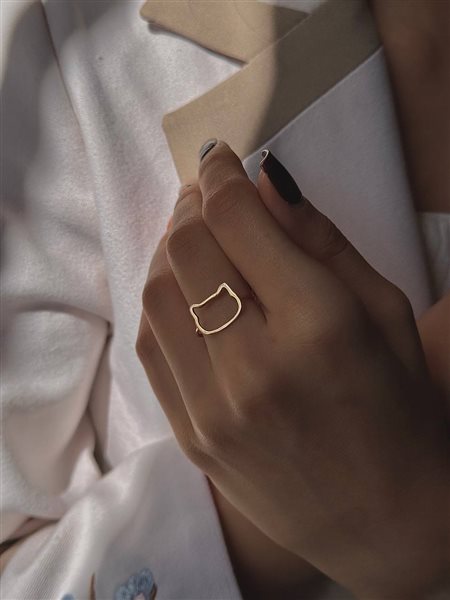 انگشتر طلا گربه کدR2245