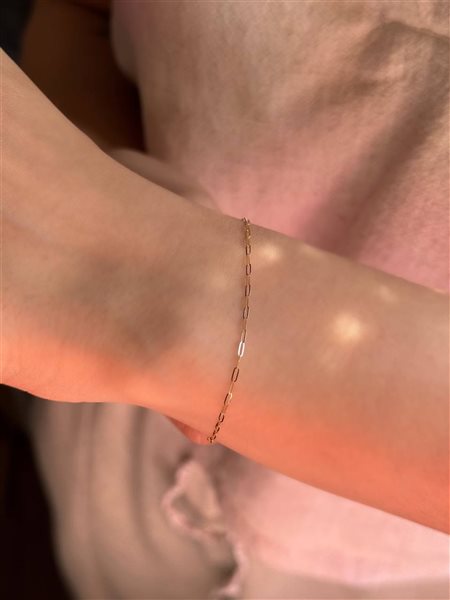 دستبند طلا پیپرلینک ظریف کدBR2066