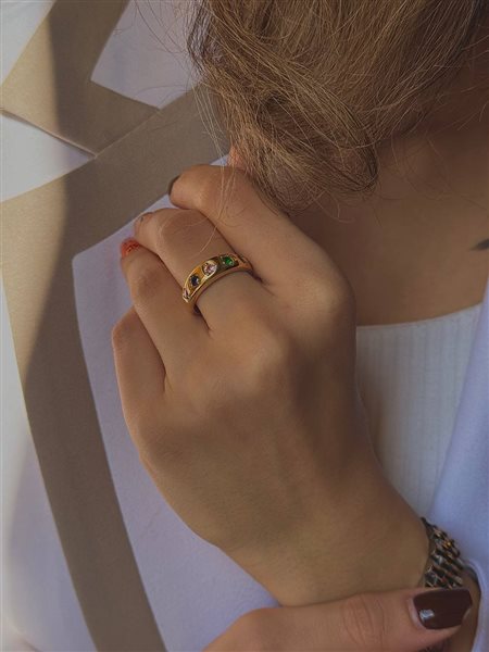 انگشتر طلا نگین دار کدR2250