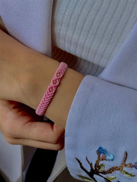 دستبند طلا مکرومه کدBRS933