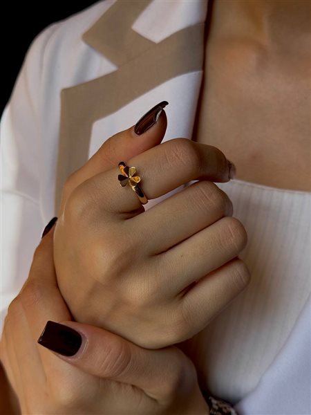 انگشتر طلا گل کدR2251