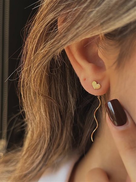 گوشواره طلا قلب کدE1746